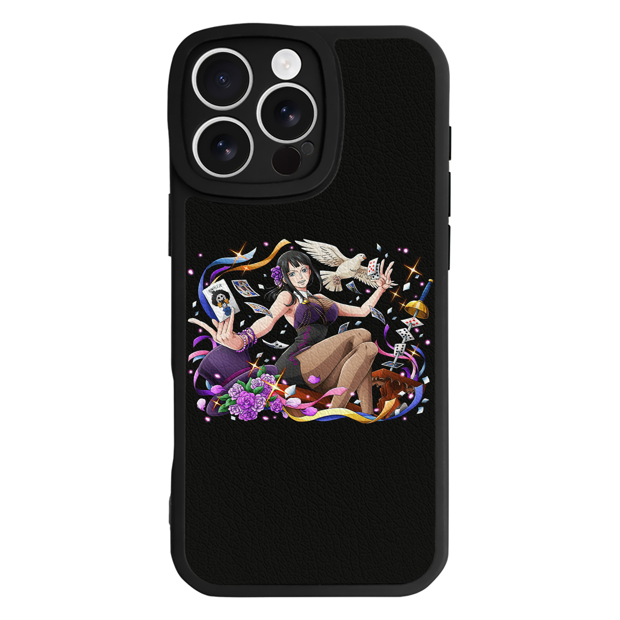 （画像用） ワンピース ニコ・ロビン ONE PIECE Nico Robin 【iPhone 16シリーズ対応】シリコンスマホケース（レザー調） 材質：シリコン